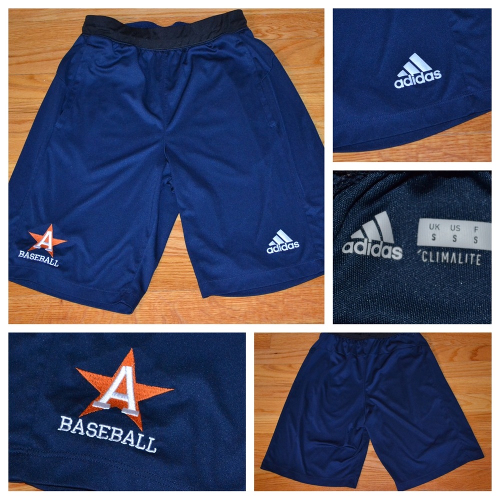 Men’s Adidas Climalite Astros baseball athletic shorts, size S